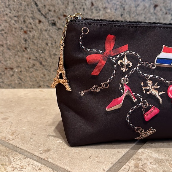 New Lancôme Paris Eiffel Tower Francophile French charm nylon make up pouch - Picture 2 of 8